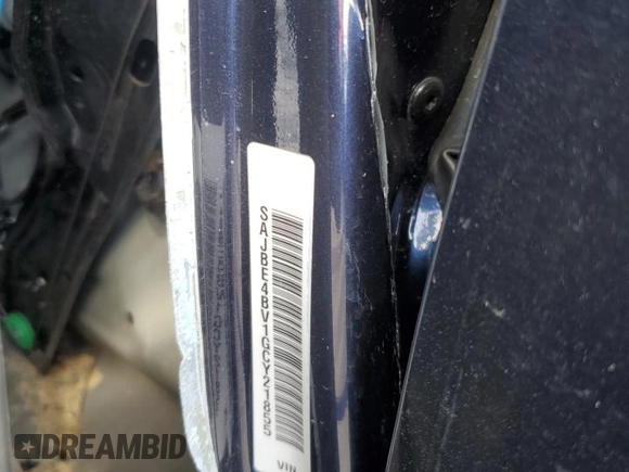 2016 Jaguar XF 35t Prestige with VIN SAJBE4BV1GCY21855, listed as a Copart auction lot 45766485 with Not Provided miles and Salvage Title. Bid and sale history available at DreamBid. Image 13.