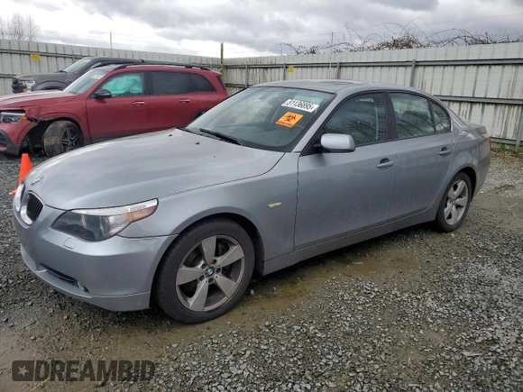 2007 BMW 5 Series 530xi with VIN WBANF73517CY16676, listed as a Copart auction lot 51136895 with Not Provided miles and Clean Title. Bid and sale history available at carsss.com. Image 1.