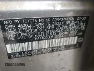 2020 Lexus IS 300 with VIN JTHAA1D20L5107400, listed as a Copart auction lot 58999335 with 74,777 mi miles and Non repairable. Bid and sale history available at DreamBid. Image 13.