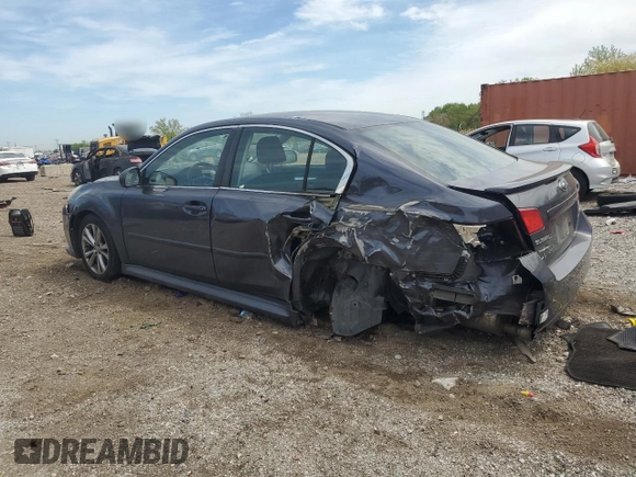 2013 Subaru Legacy Premium with VIN 4S3BMCC62D3046240, listed as a Copart auction lot 56543735 with 186,248 mi miles and Salvage title. Bid and sale history available at DreamBid. Image 2.
