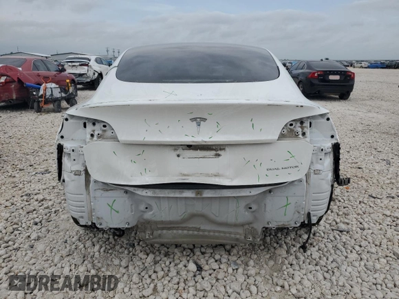 2021 Tesla Model 3 Long Range with VIN 5YJ3E1EB8MF079732, listed as a Copart auction lot 54683445 with 98,504 mi miles and Salvage Title. Bid and sale history available at DreamBid. Image 6.