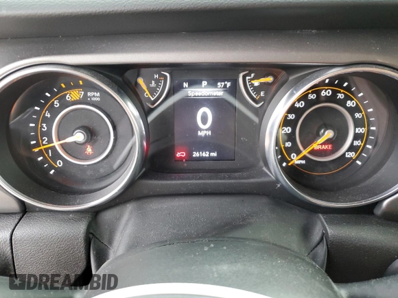 2023 Jeep Wrangler Sport S with VIN 1C4HJXDG4PW510259, listed as a Copart auction lot 45361515 with 26,162 mi miles and Salvage Title. Bid and sale history available at DreamBid. Image 9.