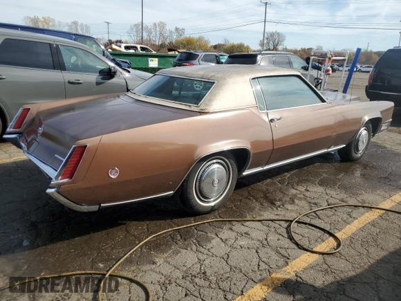 1968 Cadillac Eldorado z VIN H8253350, wystawiony jako Copart lot #77140814 z przebiegiem 89 242 mil mil oraz Czysty tytuł • Clean title. Historia ofert i sprzedaży dostępna na DreamBid. Obrazek 3.