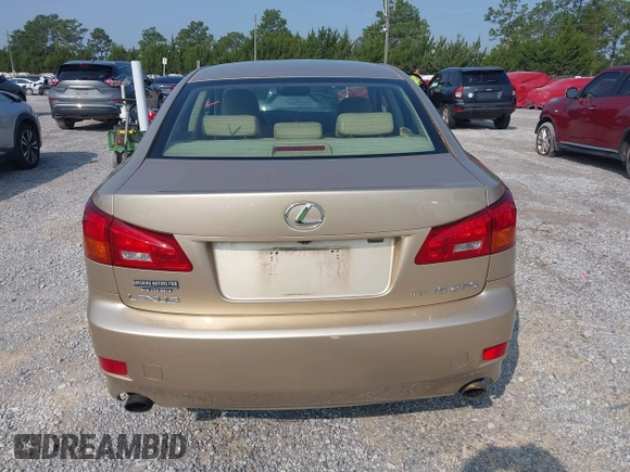 2006 Lexus IS 250 with VIN JTHCK262765006819, listed as a IAAI auction lot 42408122 with 174,234 mi miles and . Bid and sale history available at DreamBid. Image 16.