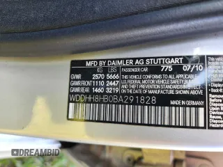 2011 Mercedes-Benz E 350 Luxury with VIN WDDHH8HB0BA291828, listed as a Copart auction lot 53397705 with 132,902 mi miles and Clean Title. Bid and sale history available at DreamBid. Image 10.