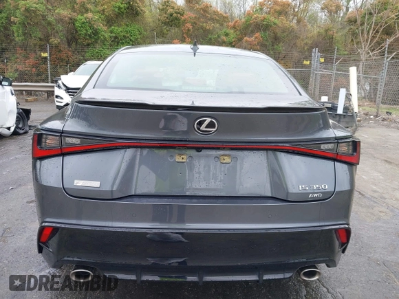 2021 Lexus IS 350 F Sport with VIN JTHGZ1E26M5022810, listed as a IAAI auction lot 41947681 with 22,707 mi miles and . Bid and sale history available at DreamBid. Image 16.