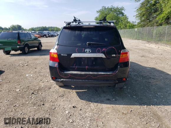 2009 Toyota Highlander Limited with VIN JTEDS42A092088408, listed as a Copart auction lot 62070035 with 201,260 mi miles and Salvage title. Bid and sale history available at DreamBid. Image 6.