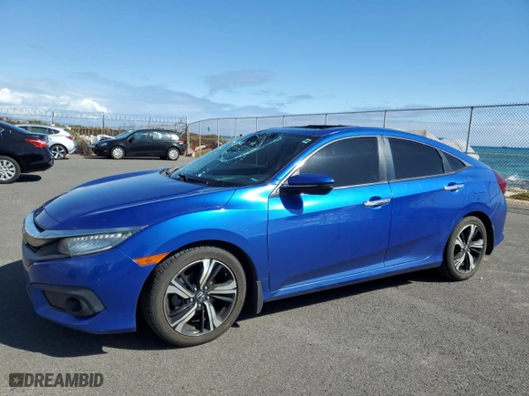 2017 Honda Civic Sedan Touring with VIN 19XFC1F97HE029141, listed as a Copart auction lot 44219085 with 101,799 mi miles and Salvage Title. Bid and sale history available at carsss.com. Image 1.