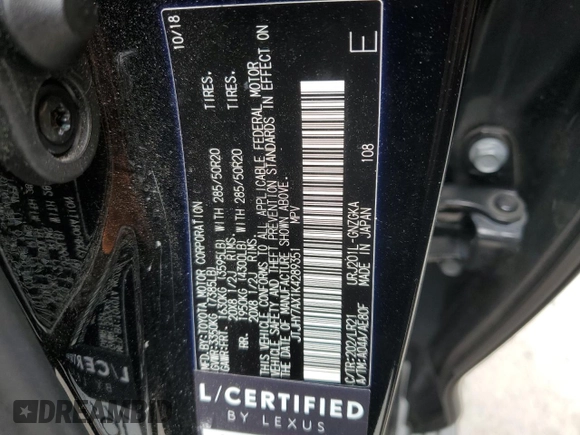 2019 Lexus LX 570 with VIN JTJHY7AX1K4289351, listed as a Copart auction lot 58473065 with 95,463 mi miles and Salvage title. Bid and sale history available at DreamBid. Image 13.