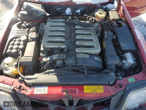 1995 Mercedes-Benz SL with VIN WDBFA76E4SF105819, listed as a Copart auction lot 89120625 with 117,526 mi miles and Salvage title. Bid and sale history available at DreamBid. Image 11.