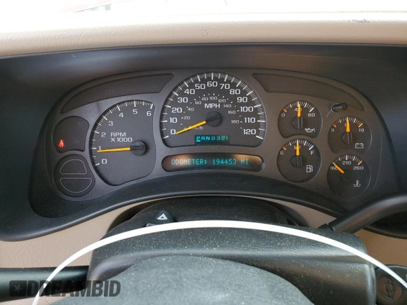 2003 Chevrolet Tahoe LT with VIN 1GNEC13Z23J152302, listed as a Copart auction lot 74320104 with 194,453 mi miles and Clean Title. Bid and sale history available at carsss.com. Image 9.