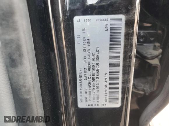 2005 Porsche Cayenne z VIN WP1AA29P65LA20822, wystawiony jako Copart lot #84620014 z przebiegiem 99 755 mil mil oraz Czysty tytuł • Clean title. Historia ofert i sprzedaży dostępna na DreamBid. Obrazek 12.