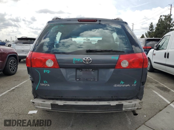 2008 Toyota Sienna with VIN 5TDZK23C88S139126, listed as a Copart auction lot 50837625 with 203,272 mi miles and Salvage Title. Bid and sale history available at DreamBid. Image 6.