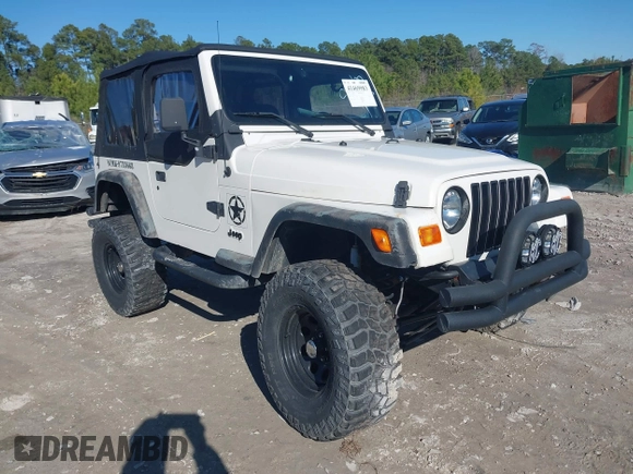 1997 Jeep Wrangler Sport with VIN 1J4FY19S7VP483735, listed as a IAAI auction lot 41469983 with 150,542 mi miles. Bid and sale history available at carsss.com. Image 1.