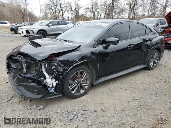 2023 Subaru WRX z VIN JF1VBAA65P9823639, wystawiony jako Copart lot #53605205 z przebiegiem 21 990 mil mil oraz Szkoda całkowita • Salvage title. Historia ofert i sprzedaży dostępna na DreamBid. Obrazek 1.