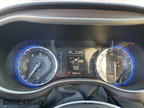 2017 Chrysler Pacifica Touring with VIN 2C4RC1DG6HR723414, listed as a Copart auction lot 77322544 with 105,915 mi miles and Salvage Title. Bid and sale history available at DreamBid. Image 9.