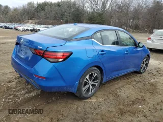 2020 Nissan Sentra SV with VIN 3N1AB8CV9LY283368, listed as a Copart auction lot 47081485 with 17,266 mi miles and Salvage Title. Bid and sale history available at carsss.com. Image 3.