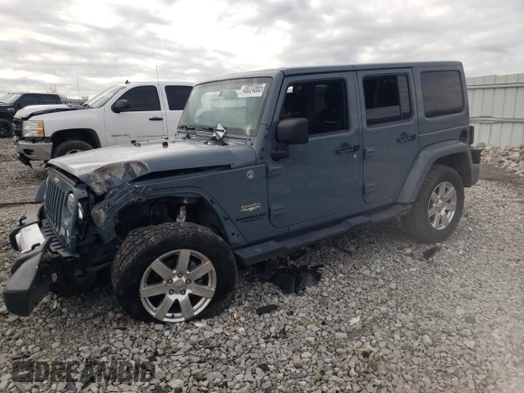 2015 Jeep Wrangler Unlimited Sahara with VIN 1C4BJWEG6FL640316, listed as a Copart auction lot 48024865 with 128,317 mi miles and Salvage Title. Bid and sale history available at carsss.com. Image 1.