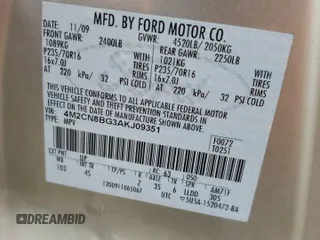 2010 Mercury Mariner with VIN 4M2CN8BG3AKJ09351, listed as a Copart auction lot 53737725 with 148,276 mi miles and Salvage title. Bid and sale history available at DreamBid. Image 13.