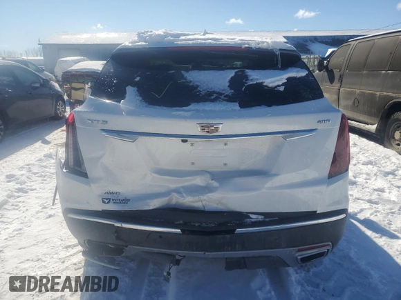2024 Cadillac XT5 AWD Premium Luxury with VIN 1GYKNDRS4RZ753023, listed as a Copart auction lot 45671495 with 8,855 mi miles and Non repairable. Bid and sale history available at DreamBid. Image 6.