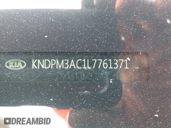 2020 Kia Sportage LX with VIN KNDPM3AC1L7761371, listed as a IAAI auction lot 42121834 with 38,411 mi miles and . Bid and sale history available at DreamBid. Image 9.