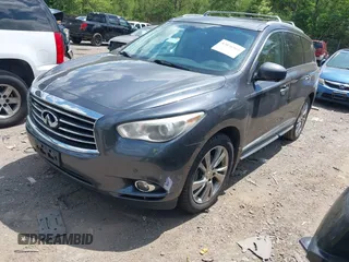 2013 Infiniti JX35 with VIN 5N1AL0MM9DC350915, listed as a IAAI auction lot 42076964 with 162,617 mi miles. Bid and sale history available at carsss.com. Image 16.