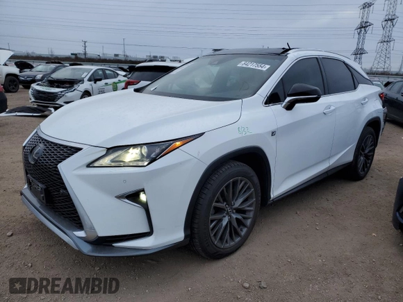 2019 Lexus RX 350 with VIN 2T2BZMCA0KC198352, listed as a Copart auction lot 84217554 with 80,624 mi miles and Salvage title. Bid and sale history available at DreamBid. Image 1.