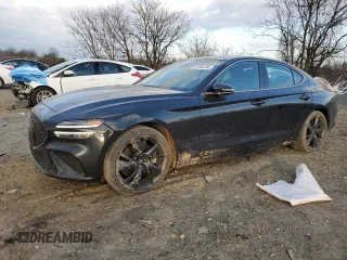 2022 Genesis G70 3.3T with VIN KMTG54TE0NU085311, listed as a Copart auction lot 87284754 with 20,960 mi miles and Salvage Title. Bid and sale history available at carsss.com. Image 1.