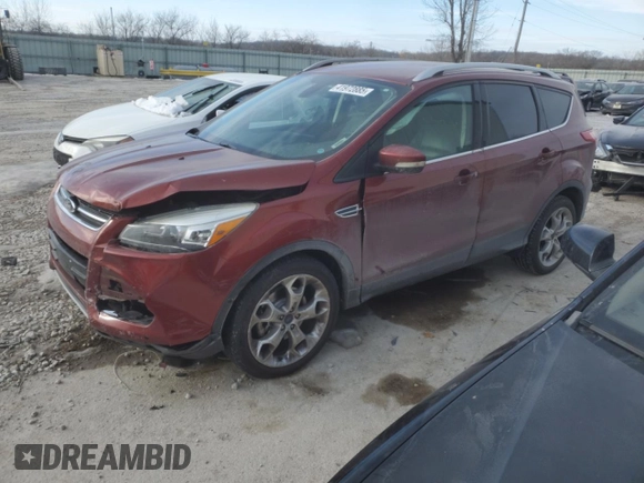 2014 Ford Escape Titanium with VIN 1FMCU9J90EUD58116, listed as a Copart auction lot 41972885 with 100,572 mi miles and Salvage Title. Bid and sale history available at carsss.com. Image 1.