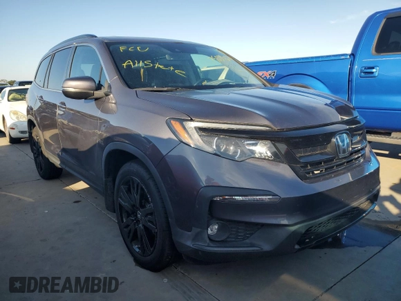 2022 Honda Pilot Special Edition with VIN 5FNYF5H27NB001160, listed as a Copart auction lot 75033674 with Not Provided miles and Salvage Title. Bid and sale history available at DreamBid. Image 4.