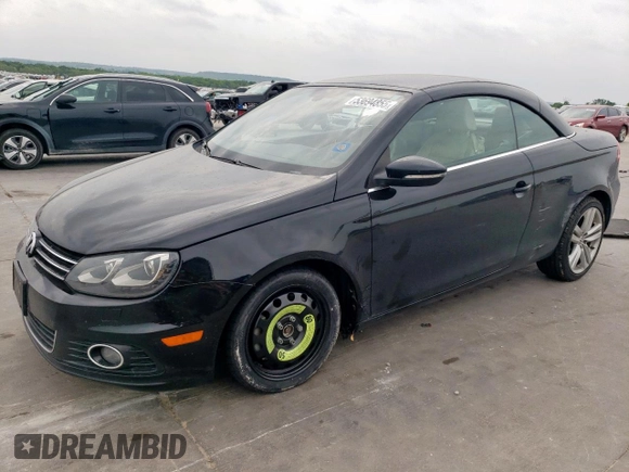 2012 Volkswagen Eos Lux with VIN WVWFW7AH7CV006018, listed as a Copart auction lot 53694855 with 78,502 mi miles and Salvage Title. Bid and sale history available at DreamBid. Image 1.