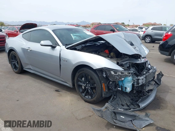 2024 Ford Mustang GT with VIN 1FA6P8CF0R5404605, listed as a IAAI auction lot 41921839 with 23,782 mi miles and . Bid and sale history available at DreamBid. Image 1.