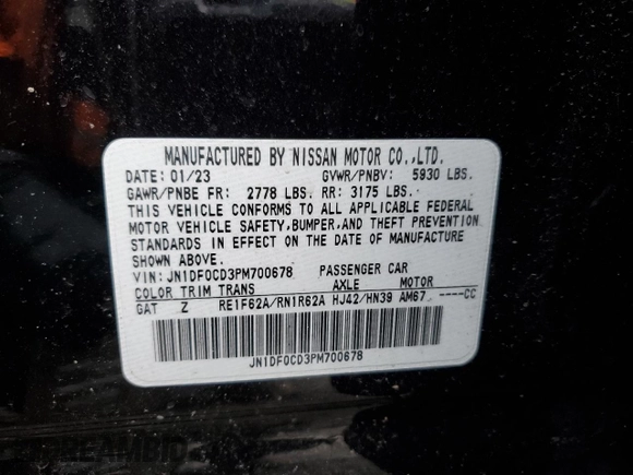2023 Nissan ARIYA Platinum+ z VIN JN1DF0CD3PM700678, wystawiony jako Copart lot #88305655 z przebiegiem 21 339 mil mil oraz Szkoda całkowita • Salvage title. Historia ofert i sprzedaży dostępna na DreamBid. Obrazek 13.