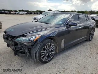 2019 Kia Stinger Premium with VIN KNAE25LAXK6051472, listed as a Copart auction lot 67885584 with 134,894 mi miles and Salvage Title. Bid and sale history available at carsss.com. Image 1.