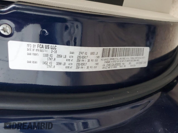 2018 Chrysler Pacifica Touring with VIN 2C4RC1DG4JR252255, listed as a Copart auction lot 51083805 with 119,563 mi miles and Clean title. Bid and sale history available at DreamBid. Image 13.