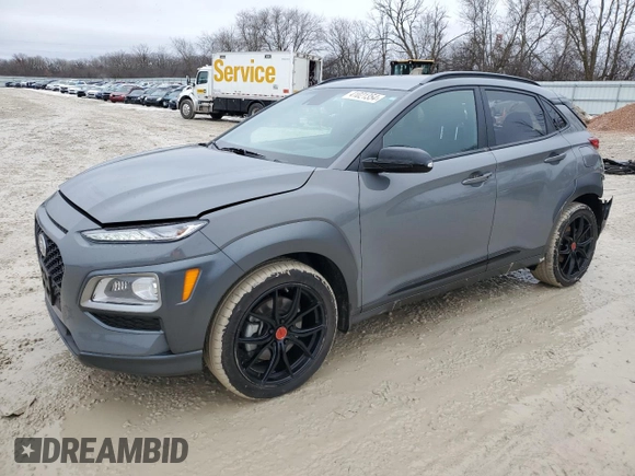 2021 Hyundai Kona Night Edition with VIN KM8K6CA54MU686606, listed as a Copart auction lot 41021354 with 17,769 mi miles and Salvage Title. Bid and sale history available at DreamBid. Image 1.