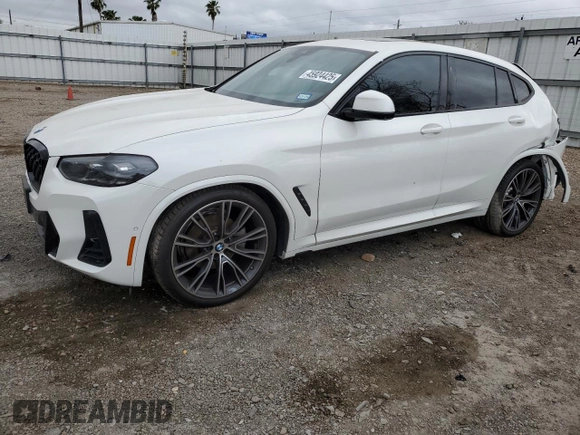 2023 BMW X4 xDrive30i z VIN 5UX33DT03P9S09146, wystawiony jako Copart lot #45924425 z przebiegiem 28 502 mil mil oraz Szkoda całkowita • Salvage title. Historia ofert i sprzedaży dostępna na DreamBid. Obrazek 1.