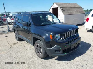 2017 Jeep Renegade Sport with VIN ZACCJBAB3HPF99343, listed as a IAAI auction lot 39594083 with 85,446 mi miles and . Bid and sale history available at carsss.com. Image 1.