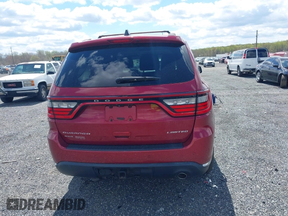 2015 Dodge Durango Limited with VIN 1C4RDJDG1FC132989, listed as a IAAI auction lot 42060324 with 157,442 mi miles and . Bid and sale history available at DreamBid. Image 16.