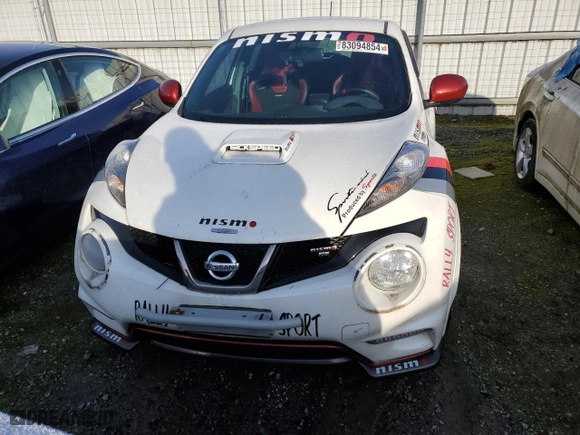 2014 Nissan Juke NISMO RS with VIN JN8DF5MV9ET150105, listed as a Copart auction lot 83094854 with 0 mi miles and Salvage Title. Bid and sale history available at carsss.com. Image 5.