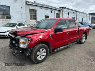 2021 Ford F-150 XL with VIN 1FTFW1E89MKD76865, listed as a Copart auction lot 55388745 with 187,417 mi miles and Salvage Title. Bid and sale history available at carsss.com. Image 1.