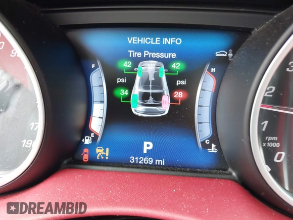 2017 Maserati Levante S with VIN ZN661YUL4HX246741, listed as a IAAI auction lot 42190020 with 31,269 mi miles and . Bid and sale history available at DreamBid. Image 16.