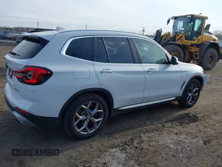 2022 BMW X3 xDrive30i with VIN 5UX53DP03N9M00629, listed as a IAAI auction lot 41890559 with 9,300 mi miles and . Bid and sale history available at DreamBid. Image 4.