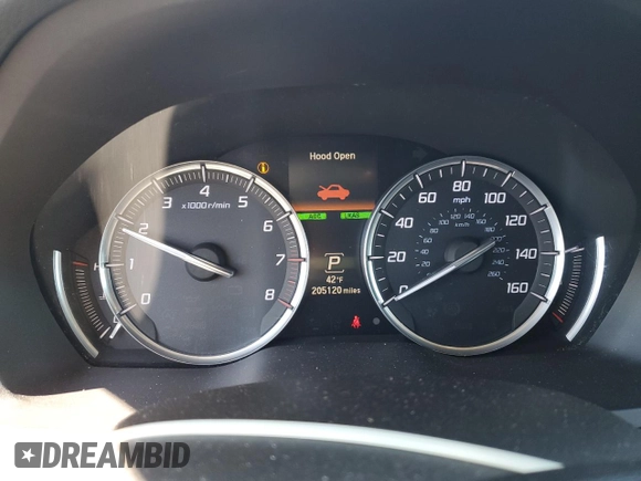 2016 Acura MDX Advance with VIN 5FRYD4H9XGB032109, listed as a Copart auction lot 50984865 with 205,120 mi miles and Salvage title. Bid and sale history available at DreamBid. Image 9.