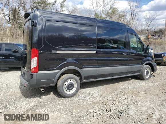 2021 Ford Transit Cargo with VIN 1FTBR1C82MKA77940, listed as a Copart auction lot 49711275 with 34,989 mi miles and Salvage Title. Bid and sale history available at DreamBid. Image 3.