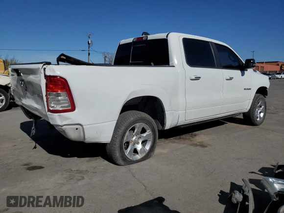 2019 Ram 1500 Big Horn/Lone Star with VIN 1C6SRFFT5KN668991, listed as a Copart auction lot 82051224 with 95,336 mi miles and Salvage Title. Bid and sale history available at carsss.com. Image 3.