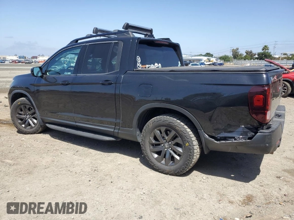 2021 Honda Ridgeline Sport with VIN 5FPYK3F18MB006111, listed as a Copart auction lot 57152215 with 80,954 mi miles and Salvage title. Bid and sale history available at DreamBid. Image 2.
