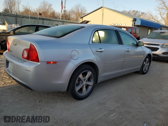 2012 Chevrolet Malibu 1LT with VIN 1G1ZC5E08CF360454, listed as a Copart auction lot 48777375 with 83,969 mi miles and Salvage Title. Bid and sale history available at DreamBid. Image 3.