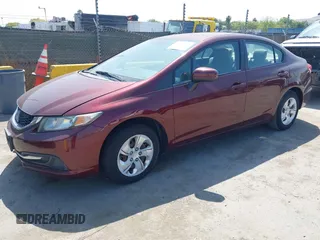 2014 Honda Civic LX with VIN 19XFB2F58EE261765, listed as a IAAI auction lot 42151335 with 55,881 mi miles. Bid and sale history available at carsss.com. Image 17.