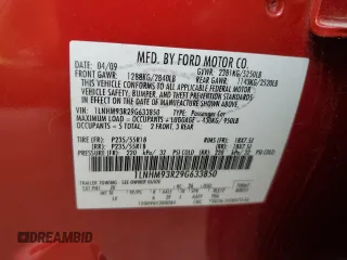 2009 Lincoln MKS z VIN 1LNHM93R29G633850, wystawiony jako Copart lot #55656405 z przebiegiem 183 213 mil mil oraz Szkoda całkowita • Salvage title. Historia ofert i sprzedaży dostępna na DreamBid. Obrazek 12.